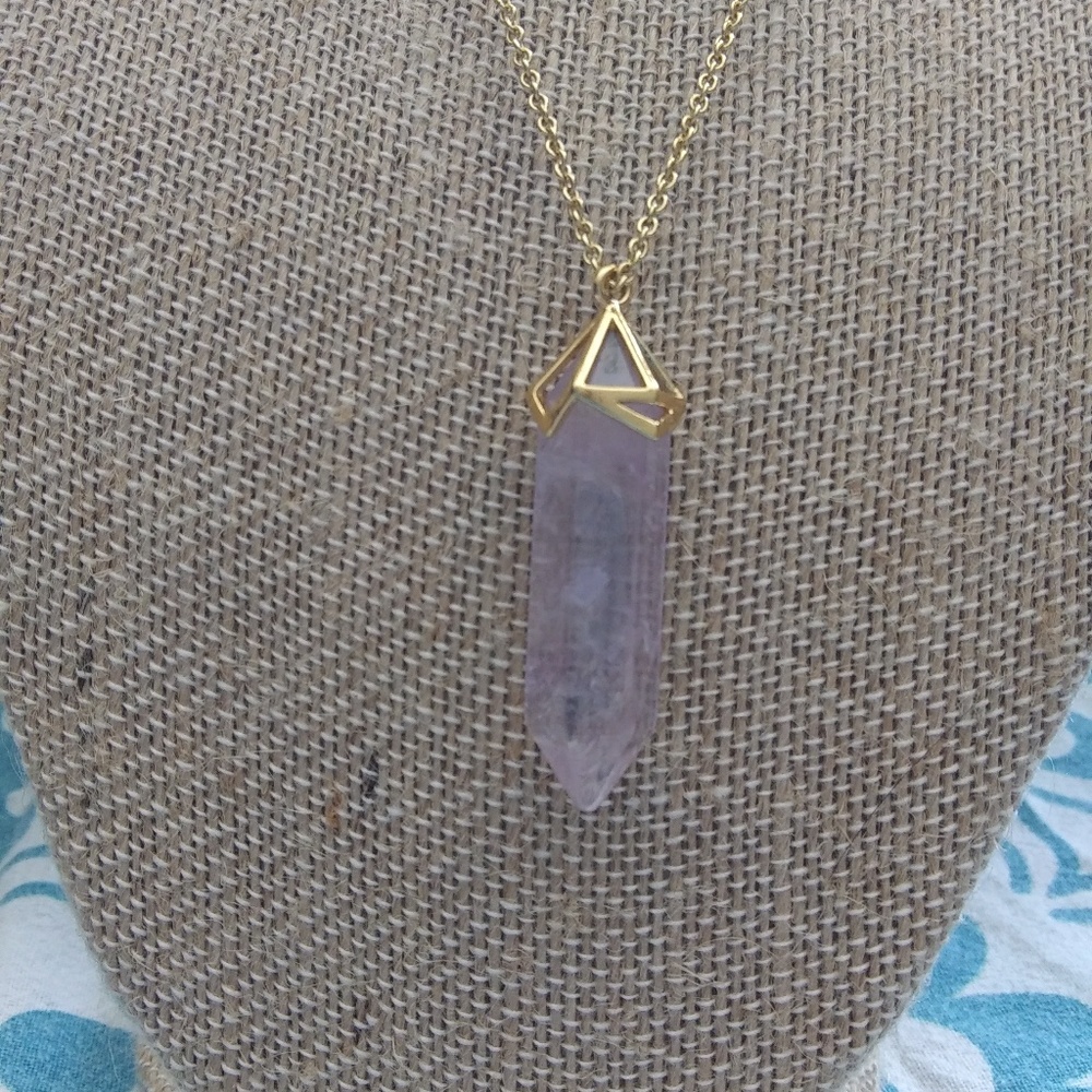 Genuine amethyst pendant necklace